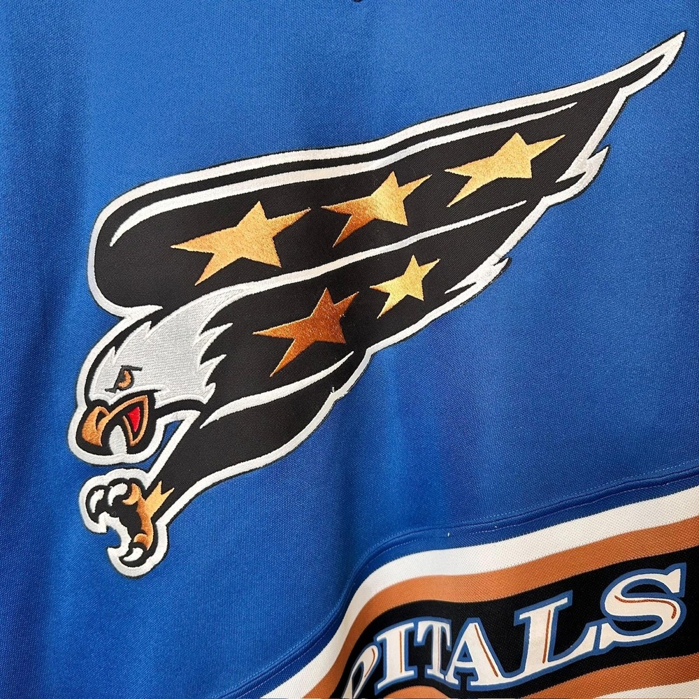 Vintage Washington Capital Screaming Eagles NHL HOCKEY 90s Jersey XL CCM - Picture 2 of 5